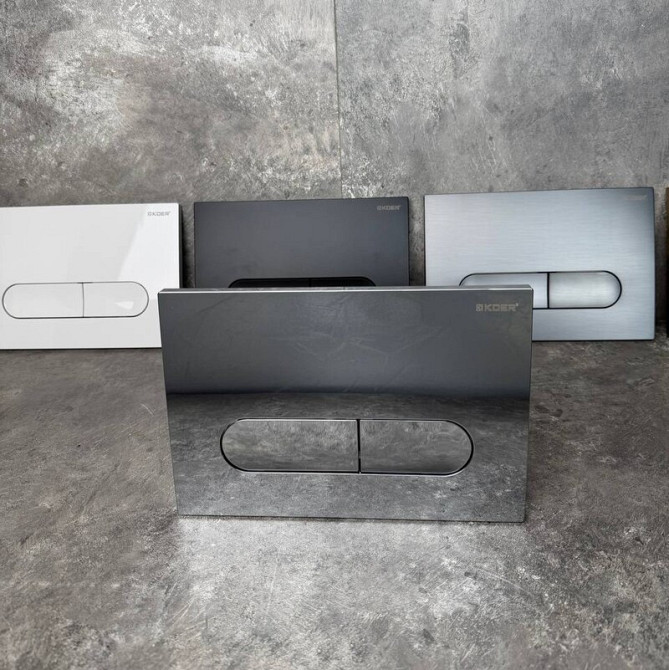 Панель змиву Koer KT-0608-01 240x160x10mm пластикова, кнопка закруглена (колір хром) (KR6124)   ( 26413 ) Харків - фото 8