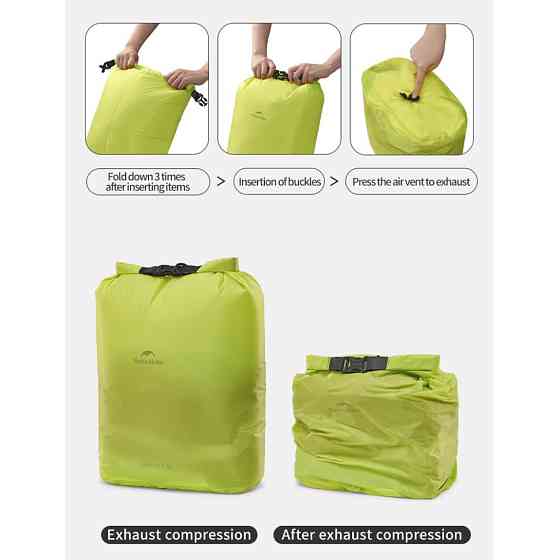 Гермомішок Naturehike CNK2550XB012, 2 л, жовтий Київ