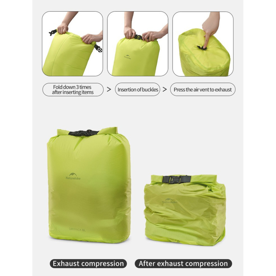 Гермомішок Naturehike CNK2550XB012, 2 л, жовтий Київ - фото 4