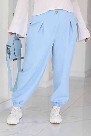 Жіночі широкі штани джогери "Flavio" Норма та батал Блакитний, 46-48 Київ