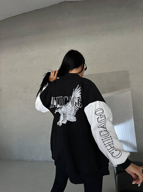 Женский теплый прогулочный костюм: бомбер и лосины трехнить на флисе + рубчик 52/54 Одесса - изображение 7