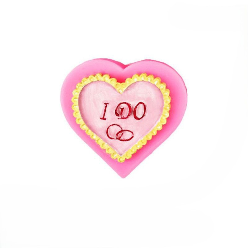 Молд силиконовый Сердце 65 на 60 мм розовый Киев - изображение 9