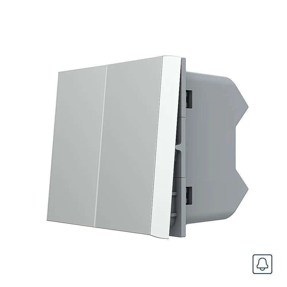 LIVOLO 2-клавішний кнопковий вимикач без фіксації (дзвінковий / імпульсний) LIVOLO, сірий, моду Коломия - фото 3