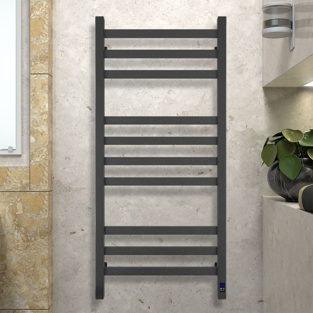 Полотенцесушитель электрический NAVIN Авангард 480х1000 Sensor, черный муар, левый Киев - изображение 4