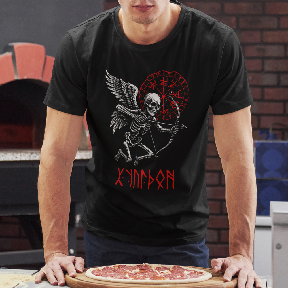 Футболка мужская "Купидон" для лета / Дизайнерская базовая футболка с украинским уникальным принтом Запорожье - изображение 1