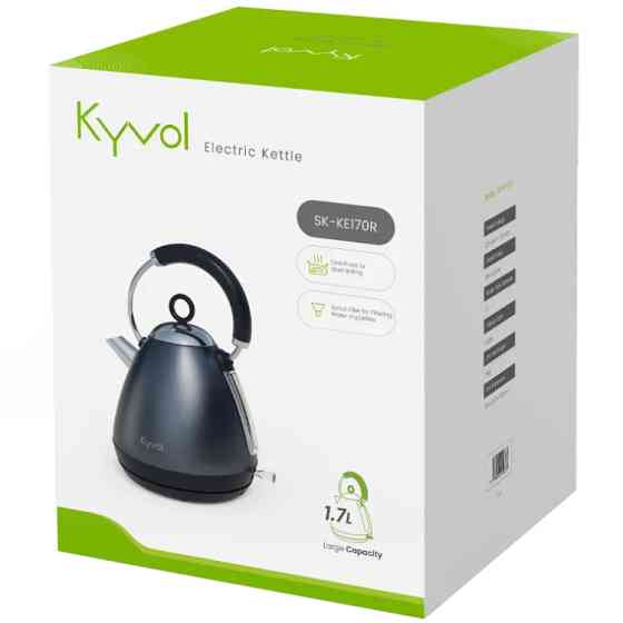 Електрочайник Kyvol KE170 1850-2200Вт/ 1.7л/блокування увімкнення без води/нержавіюча сталь Вінниця