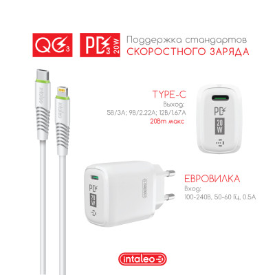 Зарядное устройство Intaleo TCGQPD120L (1283126510007) Винница - изображение 4