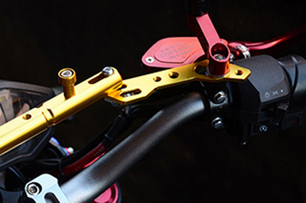 Перемичка керма регульована по довжині з отворами під мото аксесуари 315 - 380 мм, ЧЕРВОНИЙ тип 2 Киев - изображение 4