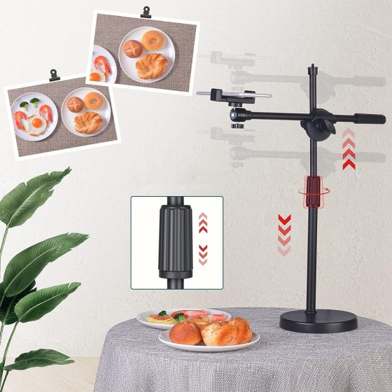 Штатив-журавль для телефона с креплением под лампу 35-60 см, HA-19 / Держатель телефона / Стойка для телефона Киев
