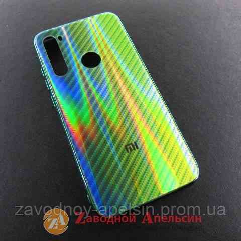 Xiaomi Redmi Note 8 стеклянный чехол Carbon laser Одесса