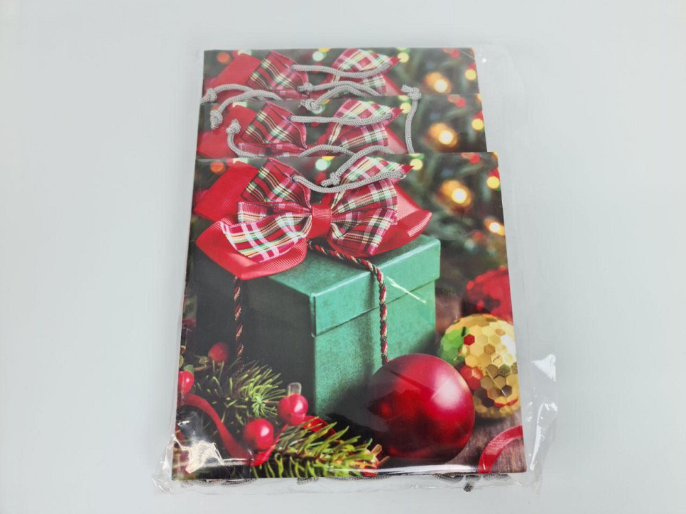 Пакеты бумажные подарочные , новогодние Квадрат 23*24*10 - 31 (12 шт) Харьков - изображение 3