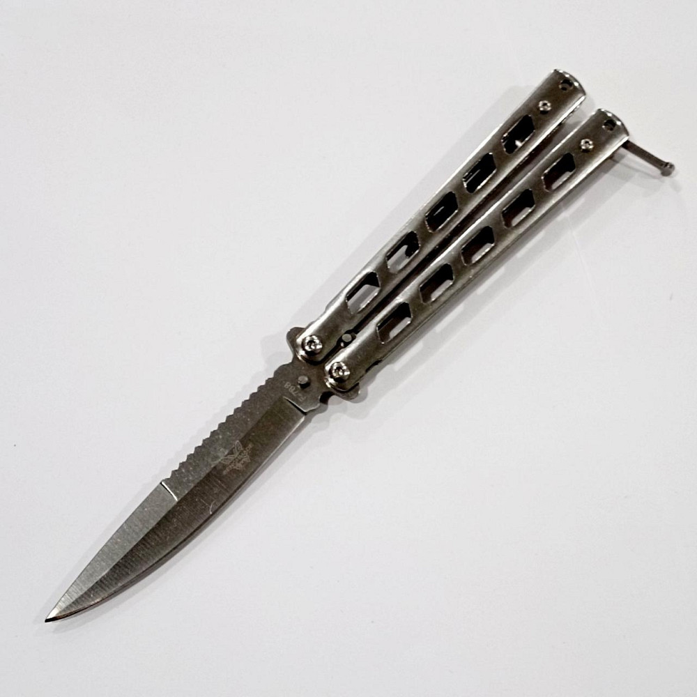 Ніж метелик A1010 Silver Дніпро - фото 3