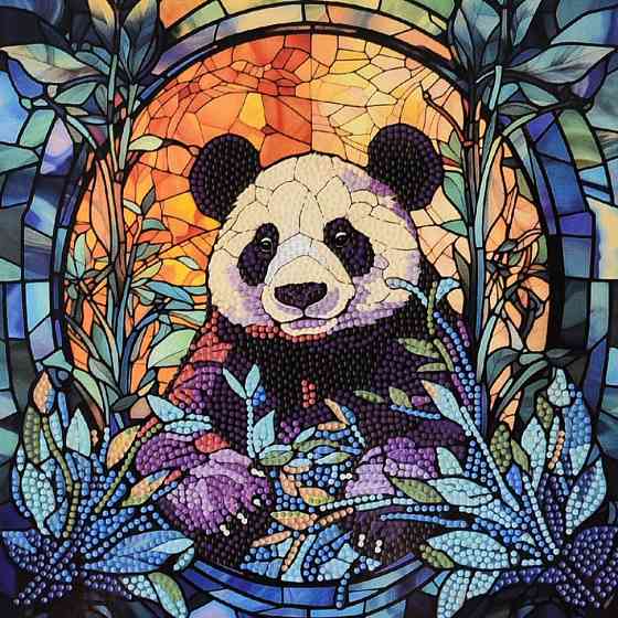 Алмазна мозаїка "Панда в тиші" DEEX16308 не повна викладка 30х30 см Вінниця