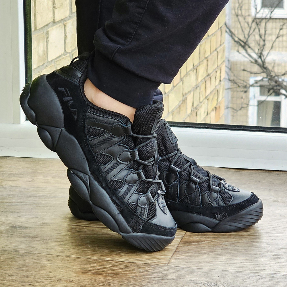 Кросівки FILA Чорні Чоловічі Шкіряні Філа Замшеві (розміри: 41,42,43,44,45) Відео Огляд Дніпро - фото 6