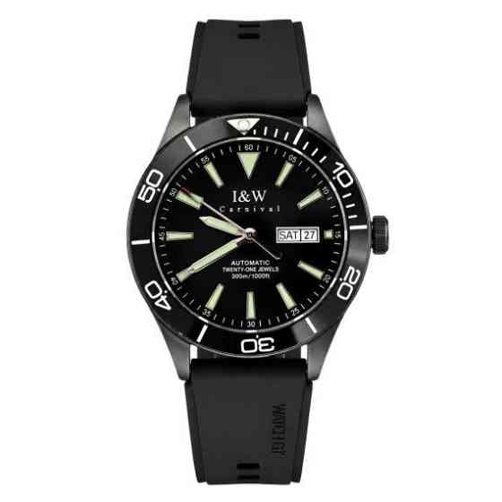 Годинник чоловічий механічний Carnival Shark Sport Black 10 Bar (2 ремінці) Київ