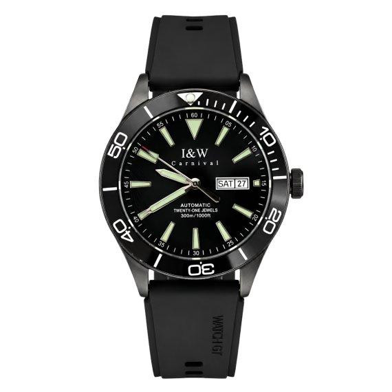 Годинник чоловічий механічний Carnival Shark Sport Black 10 Bar (2 ремінці) Київ - фото 1