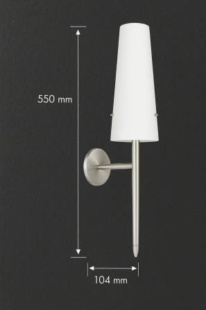 Настенный светильник Paulmann Gavi 23W, E27 230V дизайнерский бра с белым плафоном, металлический корпус 550мм Киев