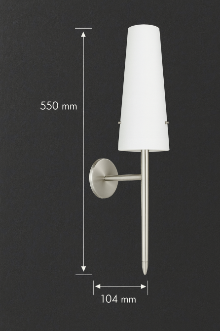 Настенный светильник Paulmann Gavi 23W, E27 230V дизайнерский бра с белым плафоном, металлический корпус 550мм Киев - изображение 3