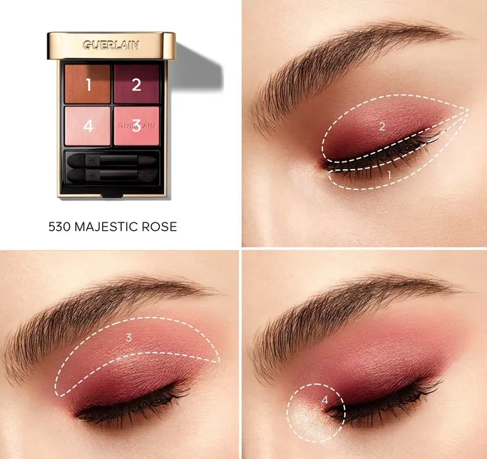 Тіні для повік Guerlain Ombre G Quad Eyeshadow Palette 530 Majestic Rose Слов'янськ - фото 4