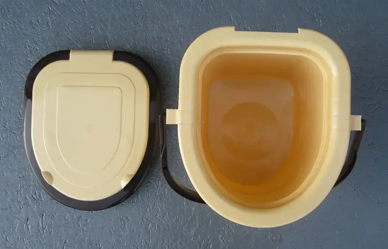 Ведро-туалет пластиковый 15 литров, бежевый (Горизонт) Харьков - изображение 4