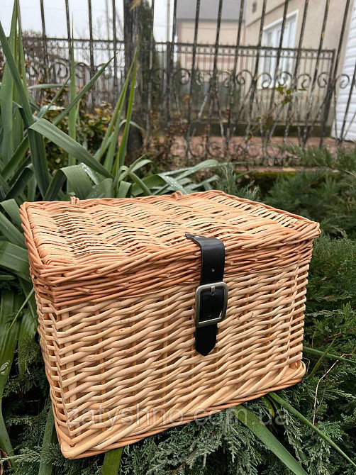 Ящик плетений з ремінців для подарунків Київ - фото 4