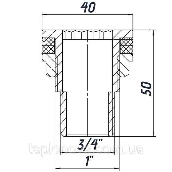 Врезка в бак 3/4″Н никелированное усиленное NO304R OPTIMUM Черновцы