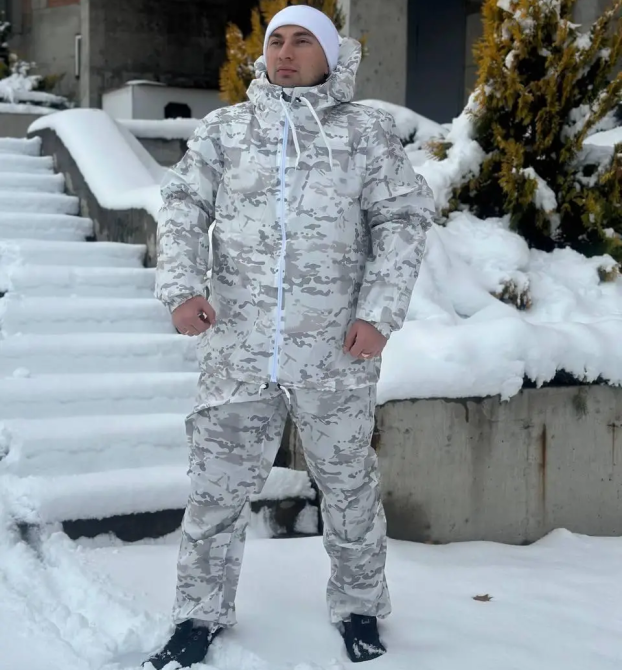 Тактический маскировочный костюм Alpine (куртка + брюки) Белый мультикам Винница - изображение 3