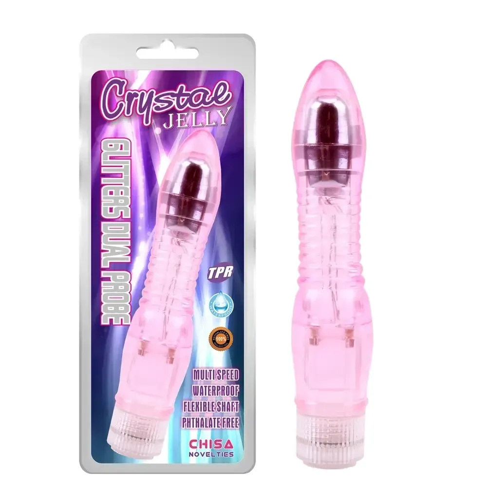 Вибратор прозрачный Chisa Crystal Jellie на батарейках, розовый Sex Aura Киев - изображение 1