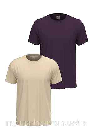 Набір базових футболок 2 шт Stedman Classic-T жіночий бежевий/фіолетовий (ST2000W-NAT-DBY) XL Київ