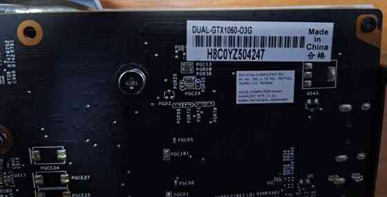 Відеокарта: ASUS GTX 1060 Dual 3Gb. Київ