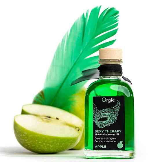 Набір для масажу Orgie – Sexy Therapy Apple (100 мл), їстівна розігрівальна олія + пір’їнка Sex Aura Київ