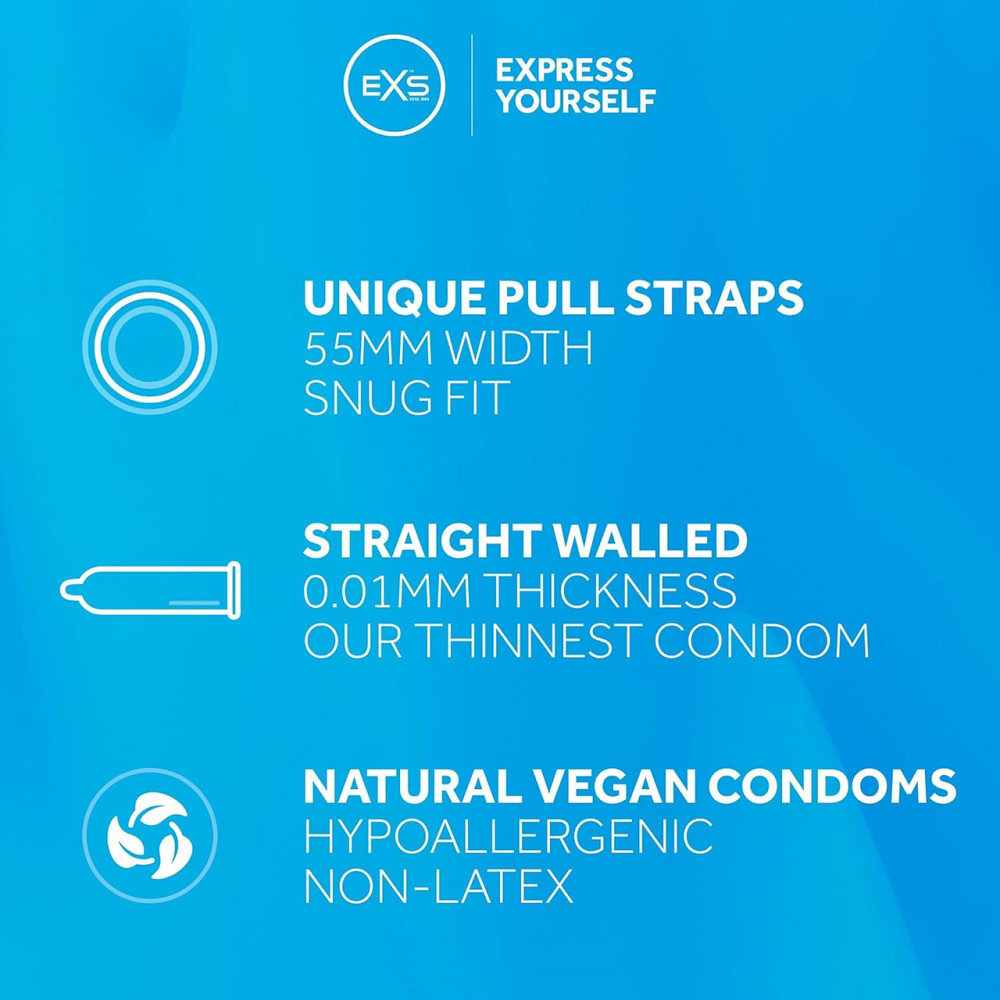 Без латексные ультратонкие презервативы EXS - Pull Non-Latex Condom, №72 Sex Aura Киев - изображение 2