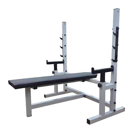 Скамья горизонтальная профессиональная для жима со страховкой 60 на 60 мм Киев