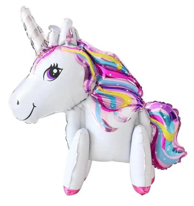 Фольгированный шарик стоячая фигура Единорог радужный 60*68см Киев - изображение 1