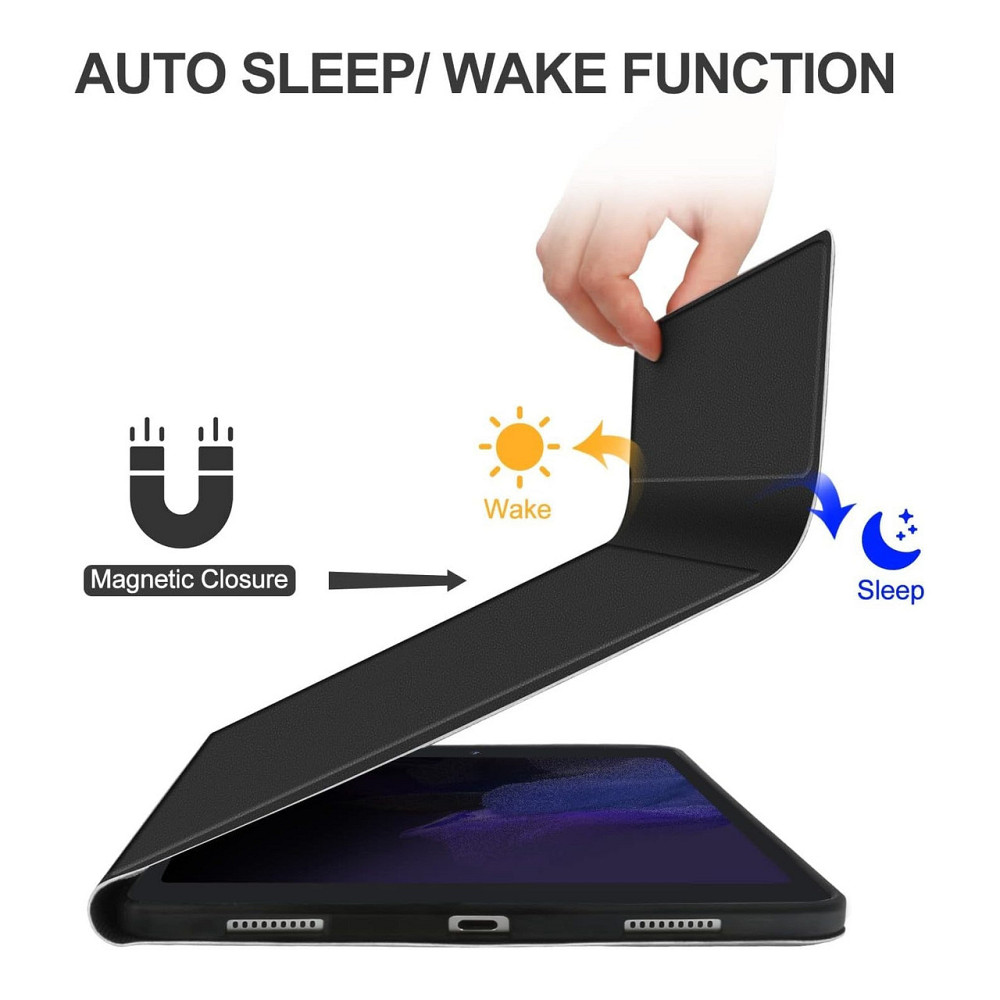 Чохол-клавіатура для Samsung Galaxy Tab S7 FE / S7 / S8 Plus 12.4'' чорний Bluetooth підсвітка відстібається QWERTY Spanish Київ - фото 2