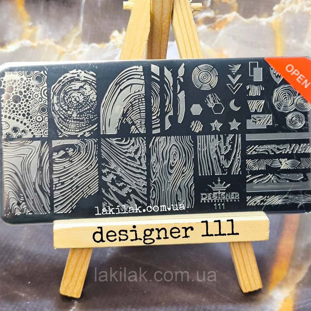 Пластина 111 для стемпінгу Designer Professional (12х6см) Херсон - фото 1
