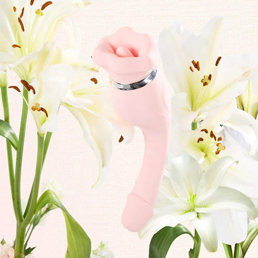 Вибратор и клиторный стимулятор BeYourLover Devil Flower с всасыванием, розовый, 24.3 х 3.7 см Sex Aura Киев - изображение 4