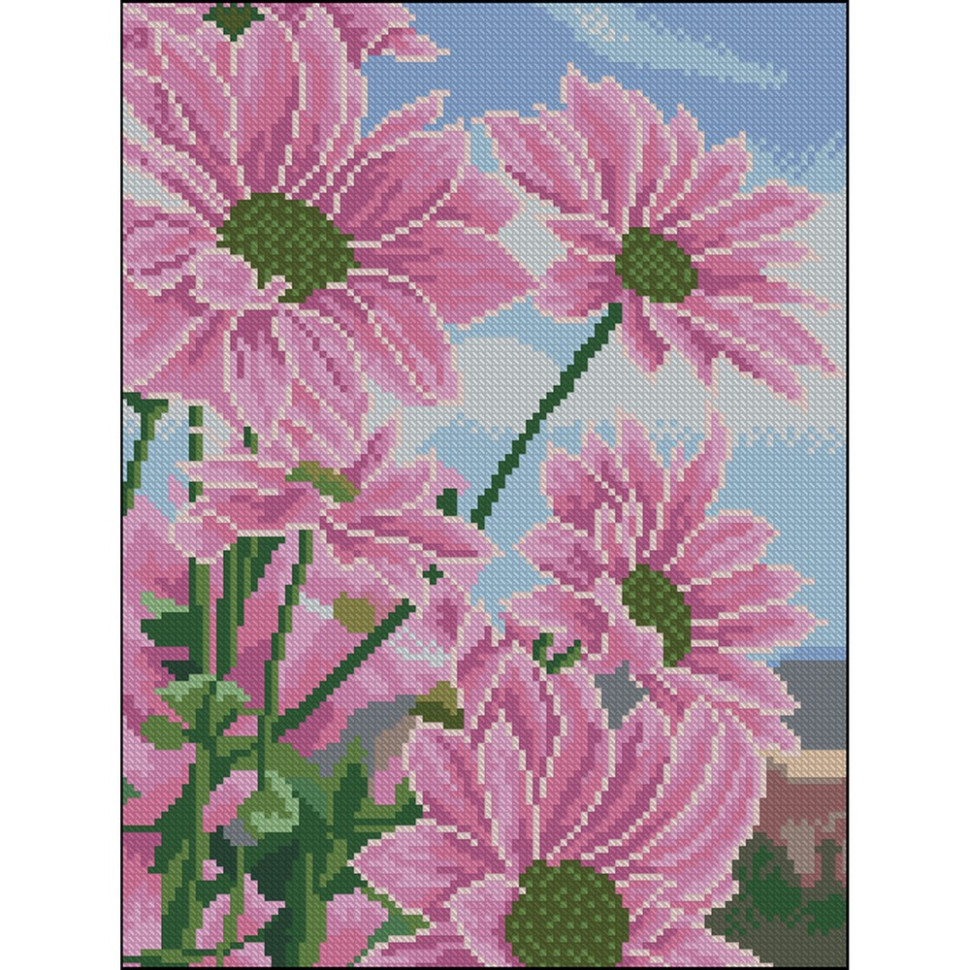 Алмазна мозаїка без підрамника "Хризантеми" ZAV3040-13, 30х40 см Вінниця - фото 1