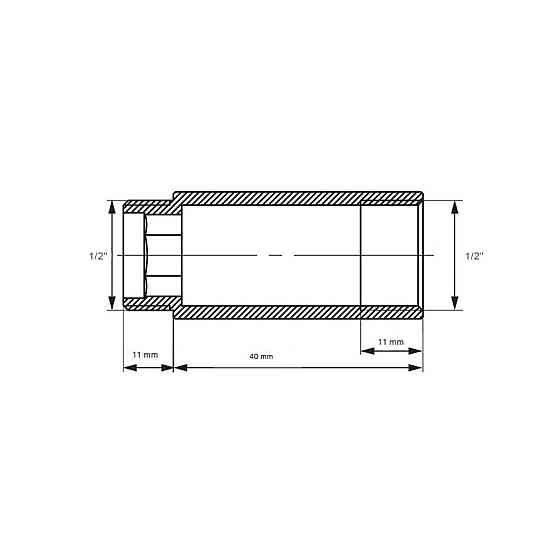 Комплект удлинителей NAVIN ВЗ (M22" x 1/2") 40 mm, белый (2 шт) Київ