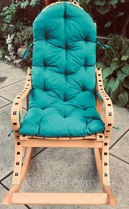 Кресло качалка с накидкой | кресло-качалка с подставкой для ног | кресло качалка на подарок Киев - изображение 7
