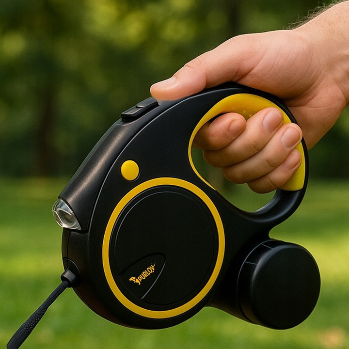 Автоматичний повідець для собак 10-25 кг до 5 метрів з ліхтариком Purlov (25965) Нововолинськ - фото 9