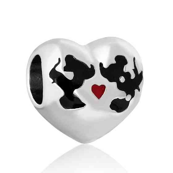 Срібна намистина Пандора Disney "Minnie & Mickey Kiss" 791443ENMX MasterSem Київ