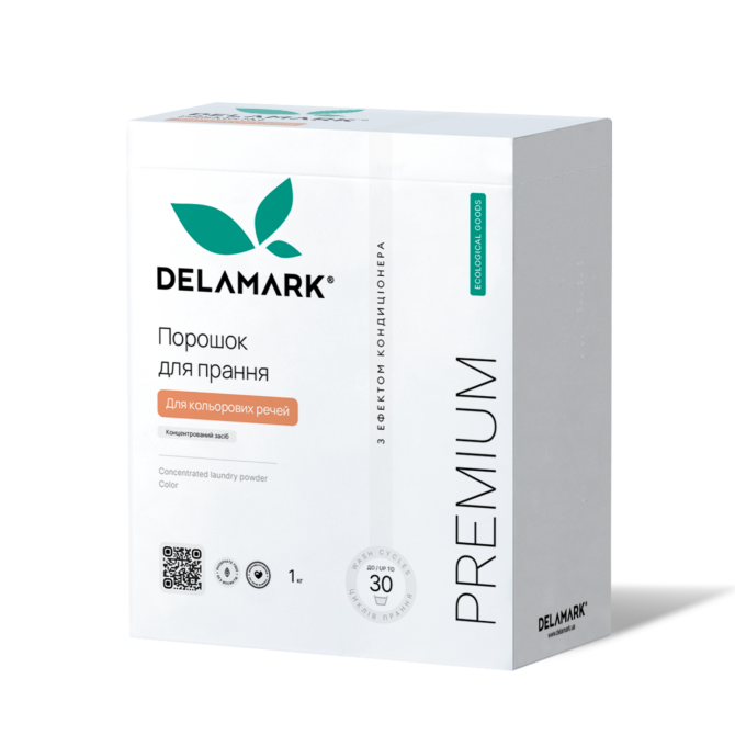 Пральний порошок Royal Powder Color з ефектом кондиціонера DeLaMark 1 кг Київ - фото 2