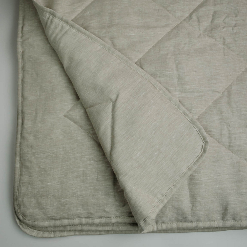 Одеяло конопляное летнее покрытие Лен YouStar евро 200х210 см (Светло-серый) Сумы - изображение 3