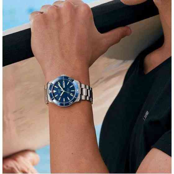 Годинник чоловічий механічний наручний Carnival BlueMarine 10 Bar (Сріблястий) Київ