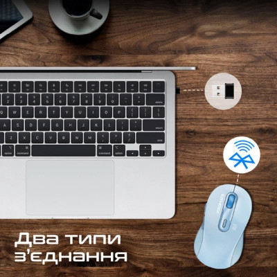 Мишка Promate Ken Wireless/Bluetooth Blue (ken.blue) Вінниця - фото 5
