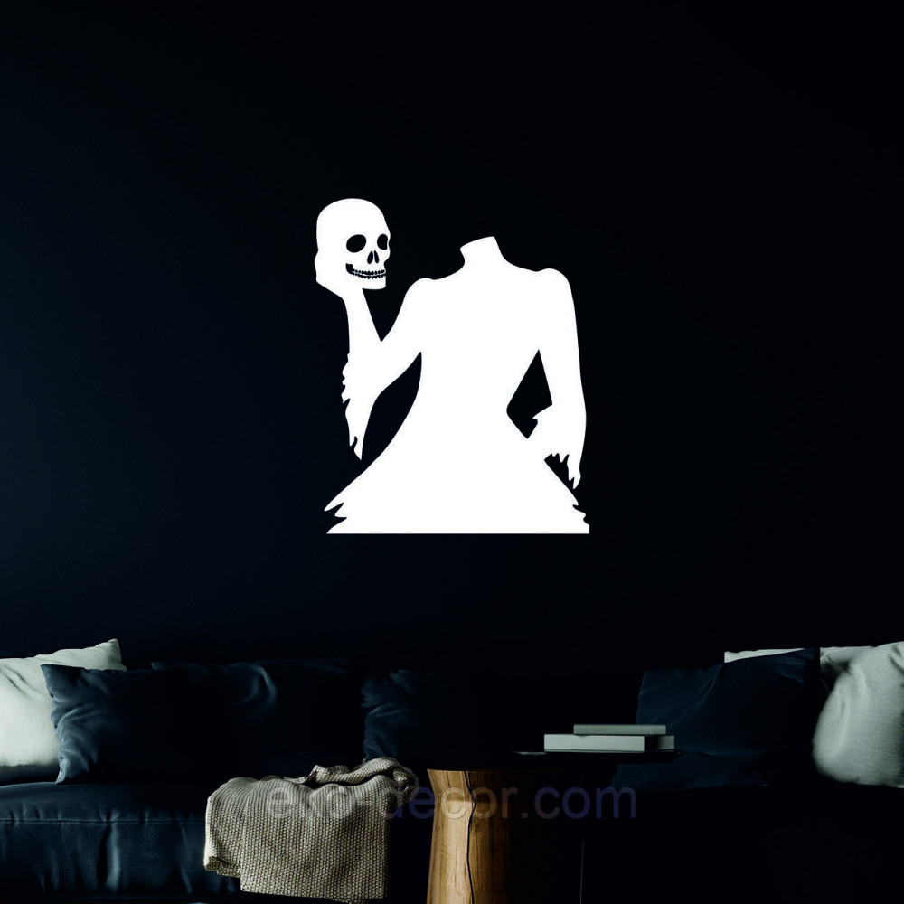 Декоративне настінне Панно «Безголова жінка та череп», Декор на стіну 90*73 см, Білий Київ - фото 6