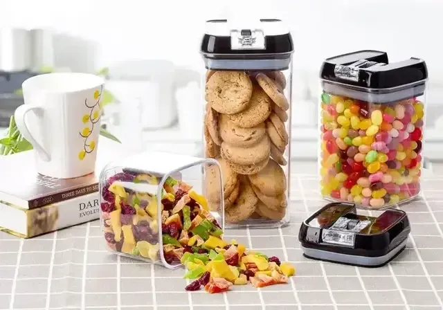 Набор емкостей для хранения сухих продуктов с крышками, 5 предметов / Пластиковые контейнеры для круп Одесса - изображение 4