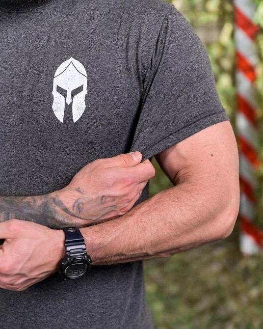 Бавовняна футболка Spartan grey ПП7691 Одеса - фото 3
