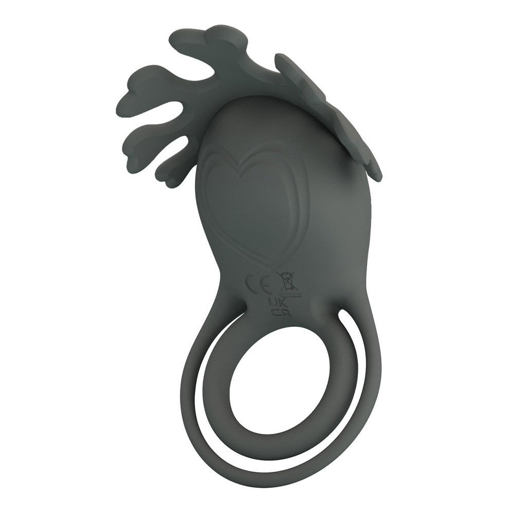 Эрекционное виброкольцо PRETTY LOVE Master Ring двойное, с ушками для клитора, серое, 8.5 х 4.1 см Sex Aura Киев - изображение 3